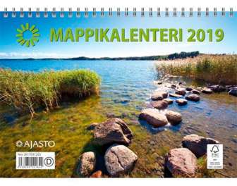 Seinäkalenteri 2019 kierresid. Mappikalenteri