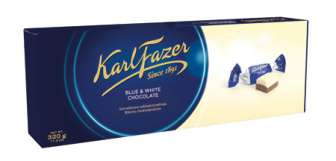 Sinivalkoisia konvehteja 320g Karl Fazer