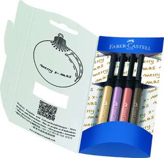 Faber-Castell Sivellinkynäsarja 4xPitt India ink metalli