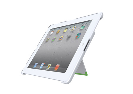 Suojakotelo tuella iPad/2:lle valkoinen