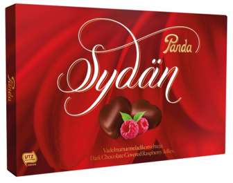 Sydän suklaa-marmeladi Panda 125 g | 16 ras/ltk