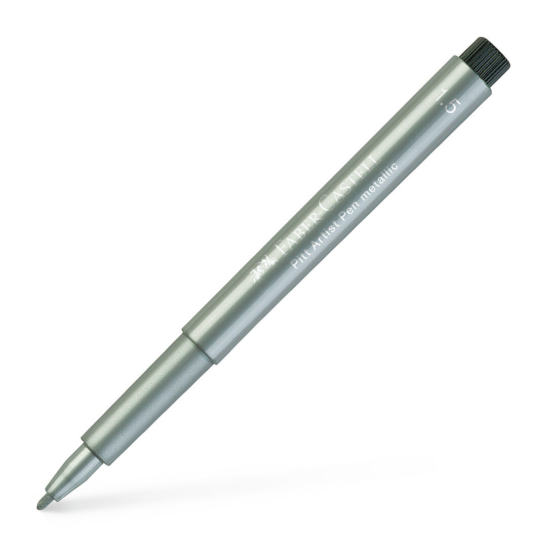 Taiteilijatussi Faber-Castell Pitt Pen hopea