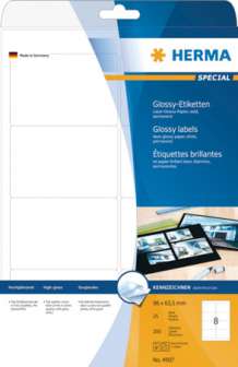 Tarra Herma 4907 glossy valk. 96x63,5 mm 8-os.|25ark/pak