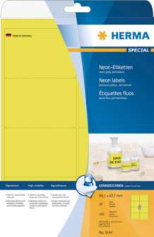 Tarra Herma 5144 neonkeltainen 99,1x67,7 mm 8-os. 20 ark/pak