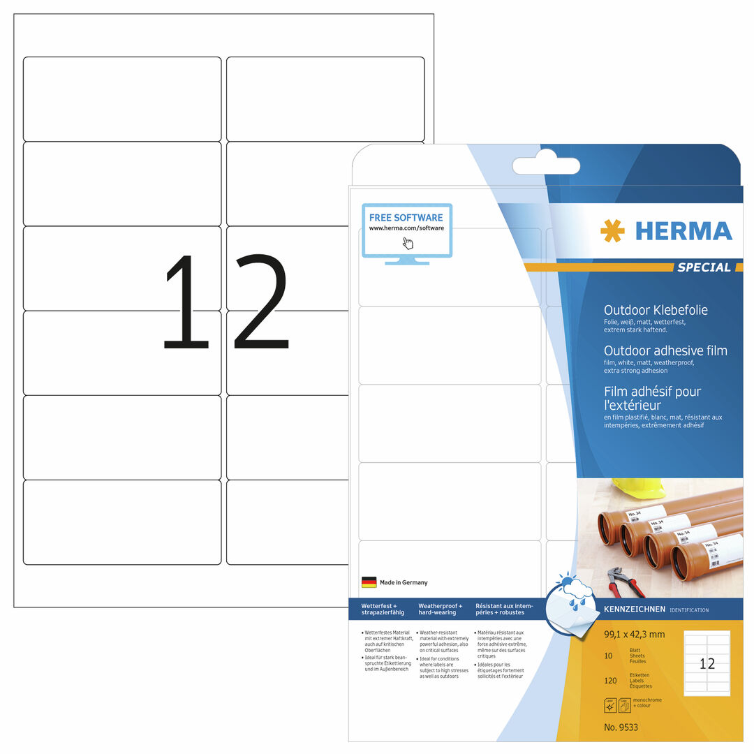Herma Special 9533 A4/12-os säänkestävä