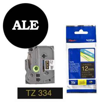 Tarrakasetti Brother TZe-334 12mmx8m kulta/musta