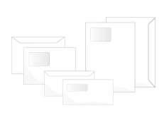 Kirjekuori E4 valkoinen ikkuna