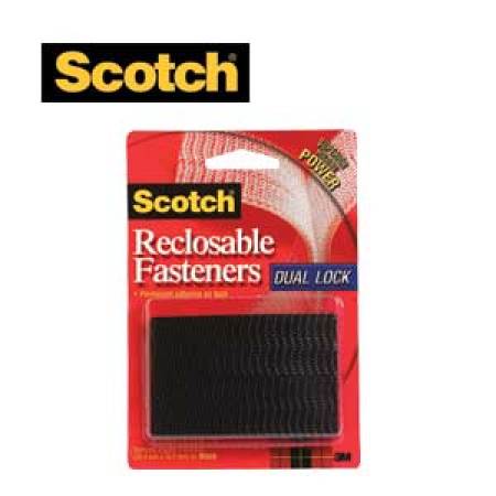 Tarranauhapala Dual Lock 762 musta 25,4 x 76,2 mm 2 paria