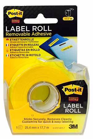 Tarrarulla Post-it keltainen 25,4mm x 17,7m Super Sticky