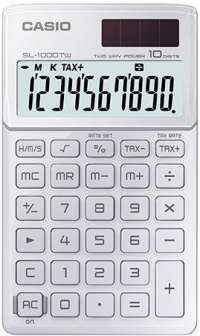 Taskulaskin Casio SL-1000TW WE valkoinen VERO