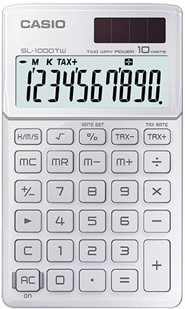 Taskulaskin Casio SL-1000TW WE valkoinen VERO