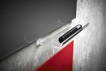 Taulukynäteline plexi kirkas 200mm