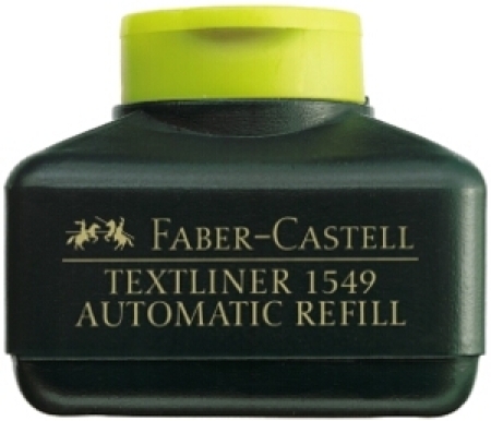 Täyttöpullo Faber-Castell Textliner keltainen 30ml