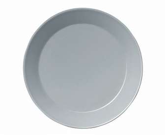 Teema lautanen 17 cm matala helmenharmaa