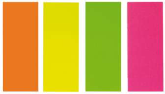 Teippimerkki OD 20x50 mm 4 x 50 neon väriä, paperia