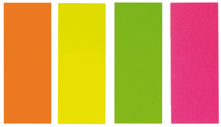 Teippimerkki OD 20x50 mm 4 x 50 neon väriä, paperia
