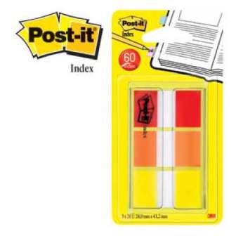 Teippimerkki Post-it 680-ROY värilajitelma 3x20 merkkiä