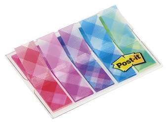 Teippimerkki Post-it 684 Plaid 11,3x43mm, 5x20 merkkiä