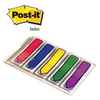 Teippimerkki Post-it 684ARR1 nuolenmuotoinen, 5x20 väriä