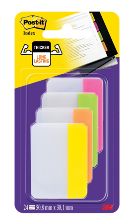 Teippimerkki Post-it 686-PLOY strong värilaj. 4x6 merkkiä