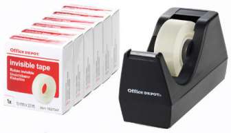 Teippiteline OD musta 6 rll teippiä 19 mm x 33 m