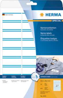 Tekstiilitarra Herma 4419 63,5x29,6 sinivalk 27os.25/pak