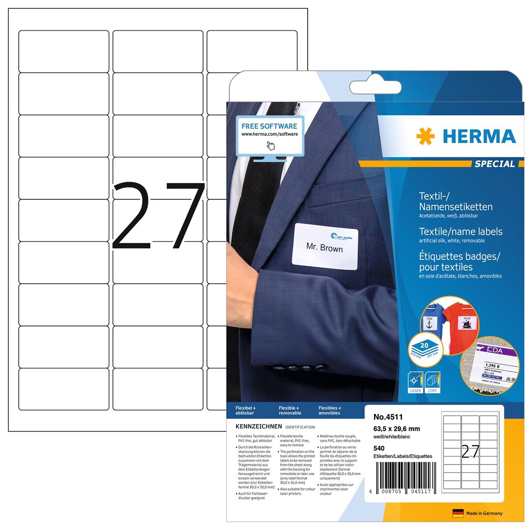 Herma Special 4511 A4/27-os tekstiili/