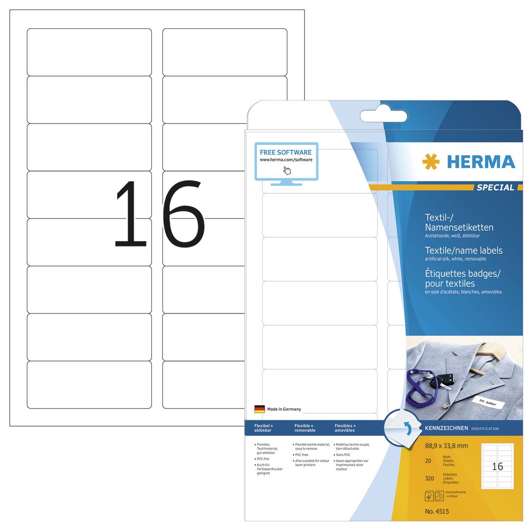 Herma Special 4515 A4/16-os tekstiili/