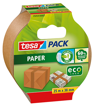 Tesa pakkausteippi paperia ecoLogo 38mm x 25m, mansetti
