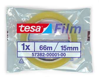 Tesa yleisteippi kirkas 15mm x 66m, flowpack