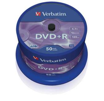 Tietolevy Verbatim DVD+R 4,7GB 16x 50 kpl spindle