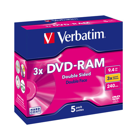 Tietolevy Verbatim DVD-Ram 9,4 GB, 3x, 5 kpl/pak