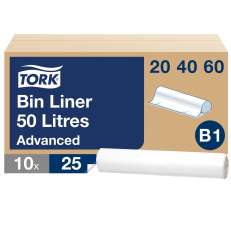 Tork B1 Roskapussi 50L kirkas
