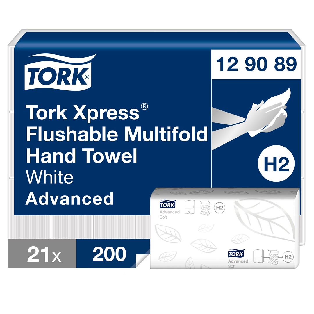 Tork H2 Advanced Flushable käsipyyhe