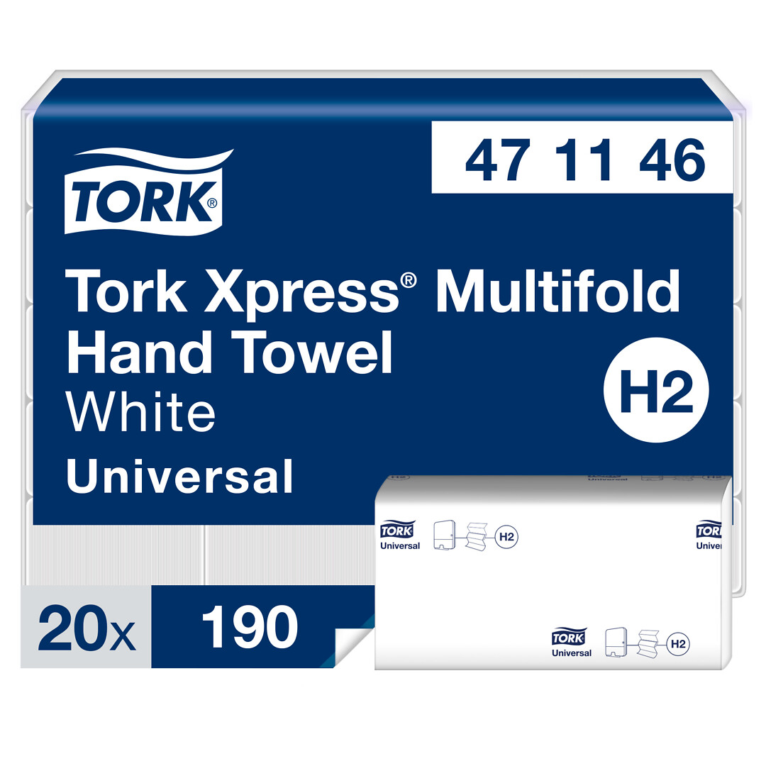 Tork Xpress H2 Universal käsipyyhe.