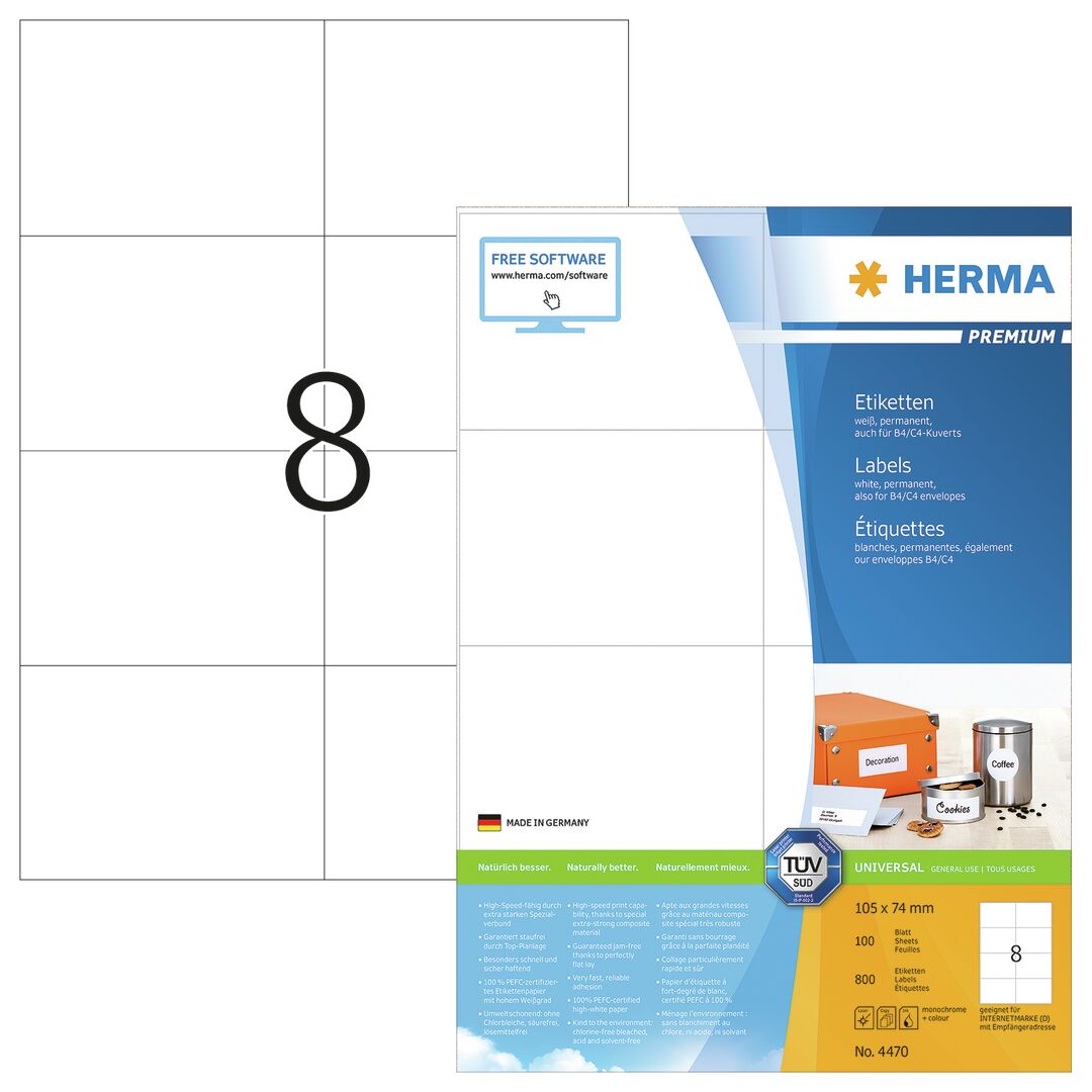 Herma Premium 4470 A4/8-os