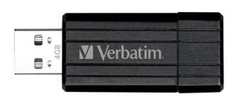 USB muisti Verbatim Store n Go PinStripe 4 GB, musta 10/pak