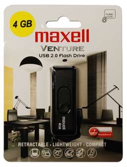 USB muistitikku Maxell Venture 4GB VÄLIAIKAISESTI LOP