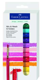 Vahaliidut Faber-Castell Gelatos 12 väriä