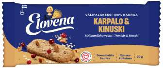Elovena Karpalo ja Kinuski välipalakeksi