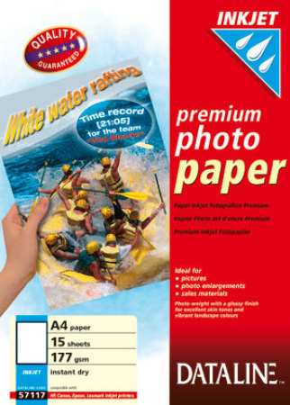 Valokuvapaperi Premium 57117 A4 177g|15ark/ltk