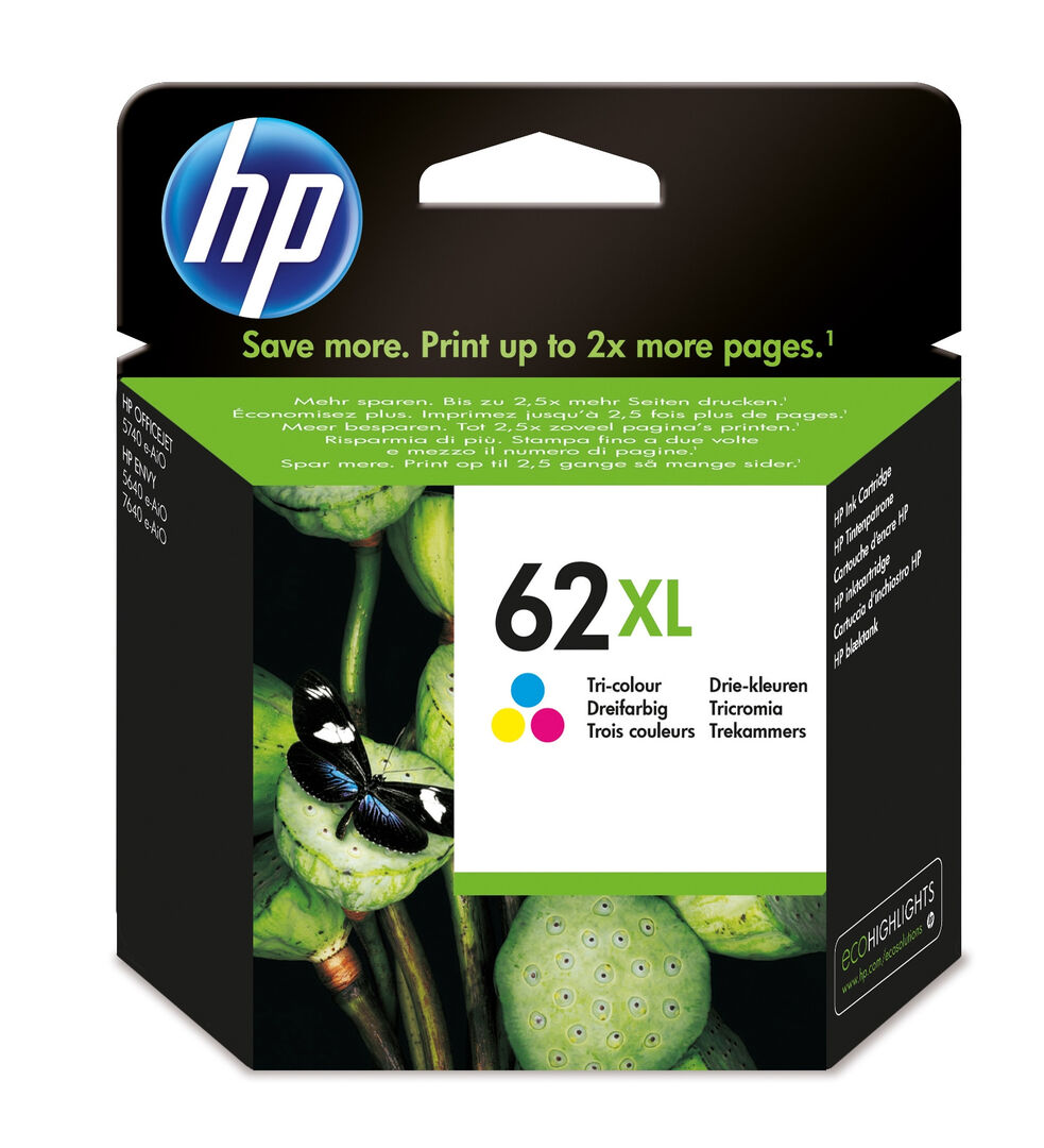 HP No 62XL 3-väripakkaus