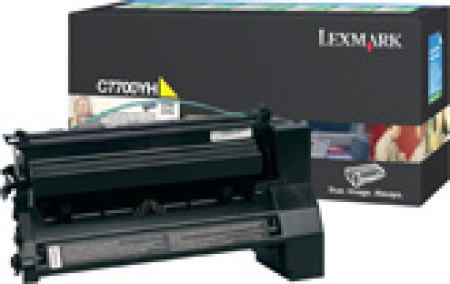 Värikasetti laser Lexmark C7700YH C770/C772/X772 keltainen