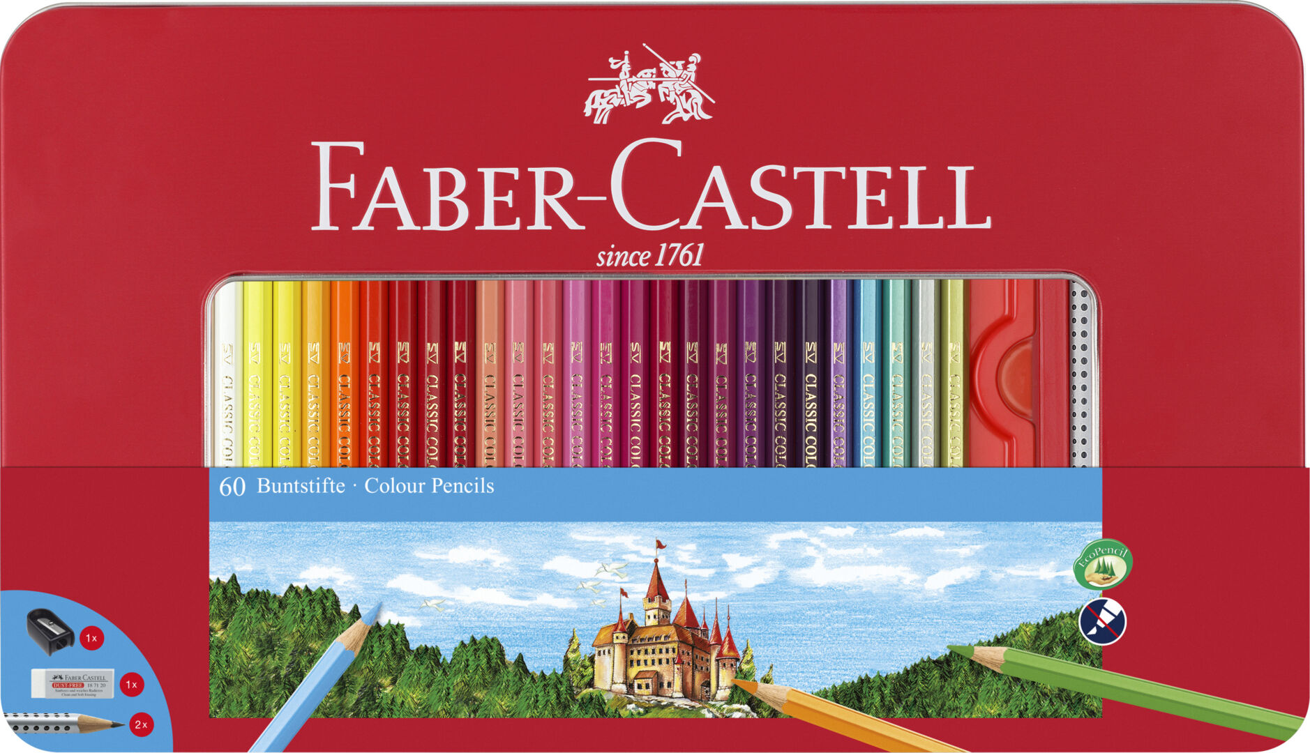 !Värikynä Faber-Castell Metallirasiassa