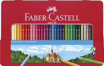 Värikynä Faber-Castell Metallirasiassa