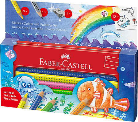 Värikynäsarja Faber-Castell Jumbo Grip Underwater world