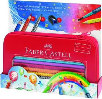 Värikynäsarja FC Colour Grip 16 väriä, lyijykynä, teroitin