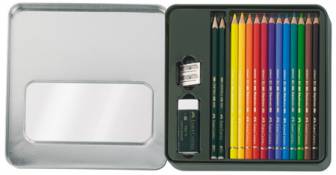 Värikynät FC Polychromos 12 2xlyijykynä 9000,teroitin,kumi