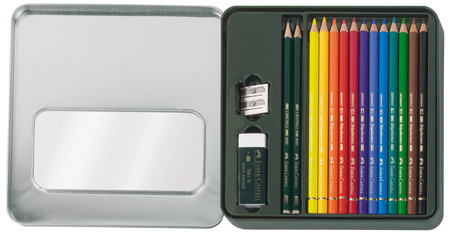 Värikynät FC Polychromos 12 2xlyijykynä 9000,teroitin,kumi