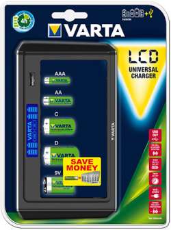 Varta paristolaturi LCD Universal